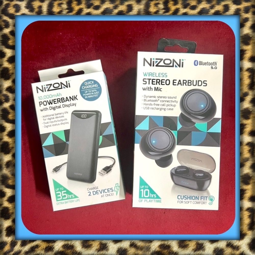 👑✅PRICE FIRM✅ NiZoni PowerBank and Wireless Stereo Earbuds Combo. Brand New!